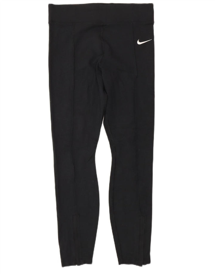 NIKE Womens Leggings UK 12 Medium  Black