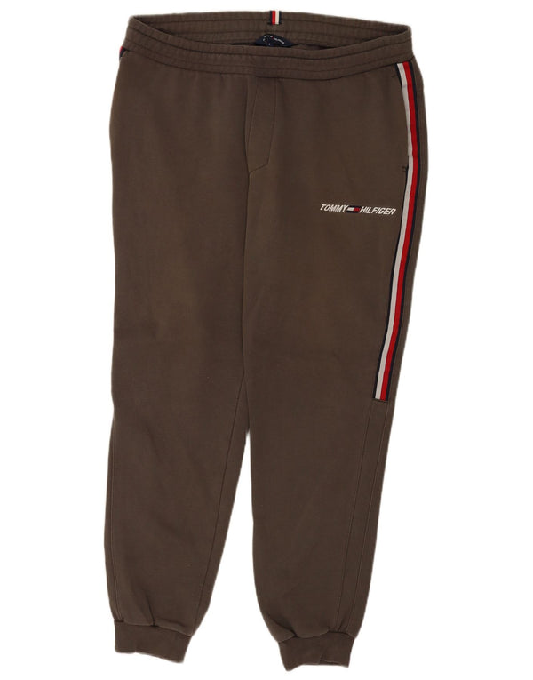 Pantaloni de trening grafic pentru bărbați Tommy Hilfiger Pantaloni de jogging, mari, gri, bumbac