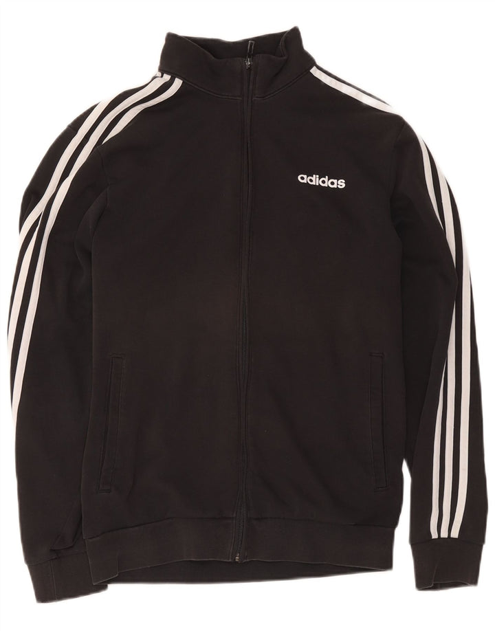 Trening pentru bărbați Adidas Top Jachetă Mic Negru Bumbac