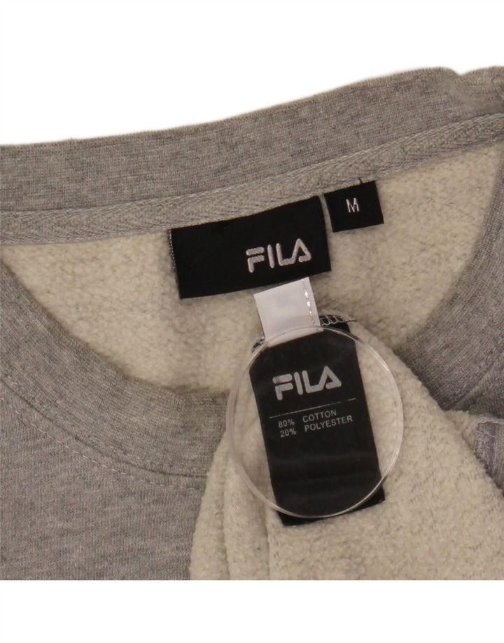 Pulover de hanorac supradimensionat cu grafic pentru femei FILA UK 14 Medium Gri Pete