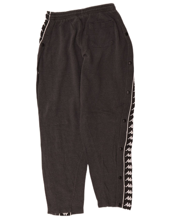 Pantaloni de trening cu grafică pentru bărbați Kappa, bumbac color bloc, gri mediu