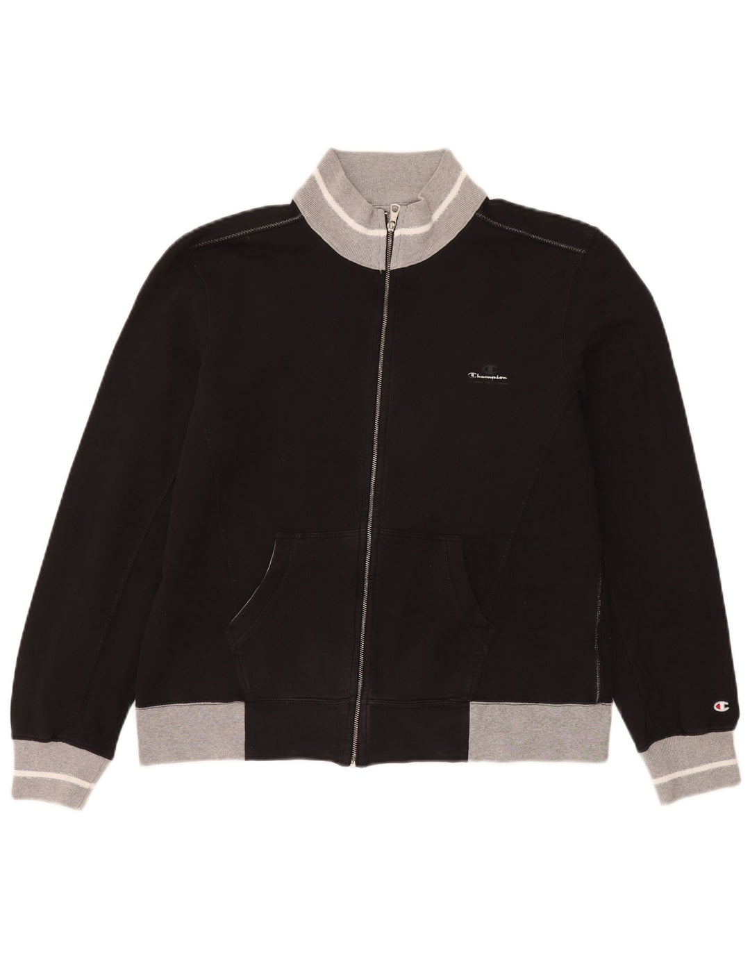 Jachetă de top pentru trening Champion Heritage Classics pentru femei UK 20 2XL Negru