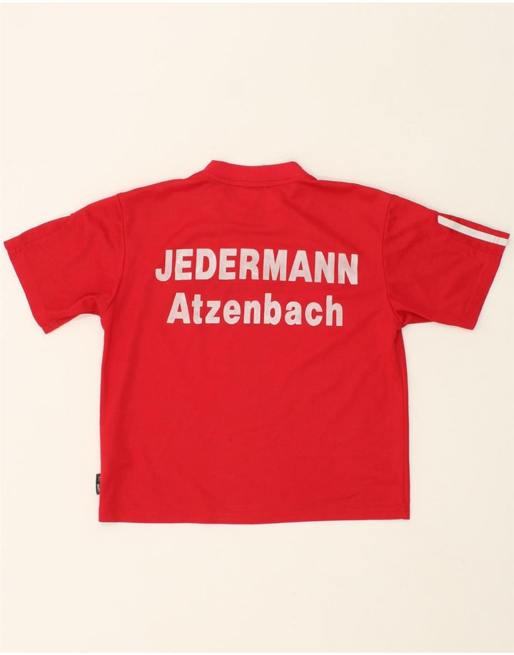 ADIDAS Boys Graphic T-Shirt Top 9-10 Years Red Polyester Vintage Adidas and Second-Hand Adidas from Messina Hembry 