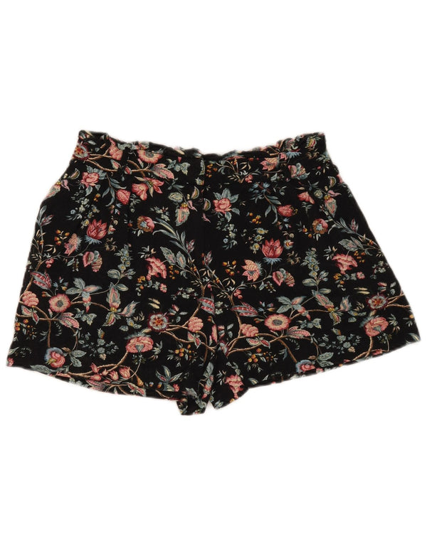 Pantaloni scurti chino pentru femei Oasis UK 10 Small W28 Black Floral