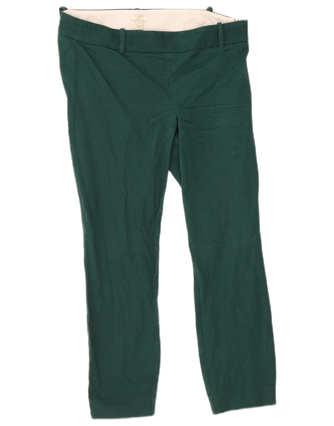 Pantaloni tăiați drept pentru femei J. CREW US 8 Medium W32 L26 Bumbac verde