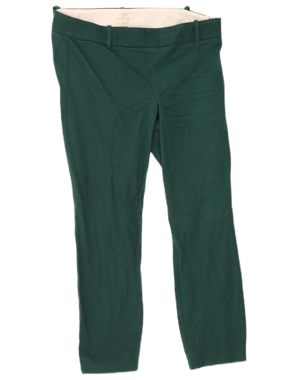 Pantaloni tăiați drept pentru femei J. CREW US 8 Medium W32 L26 Bumbac verde