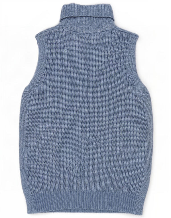 Marks & Spencer Womens Vest Tank Top UK 14 Medium Blue Poliester