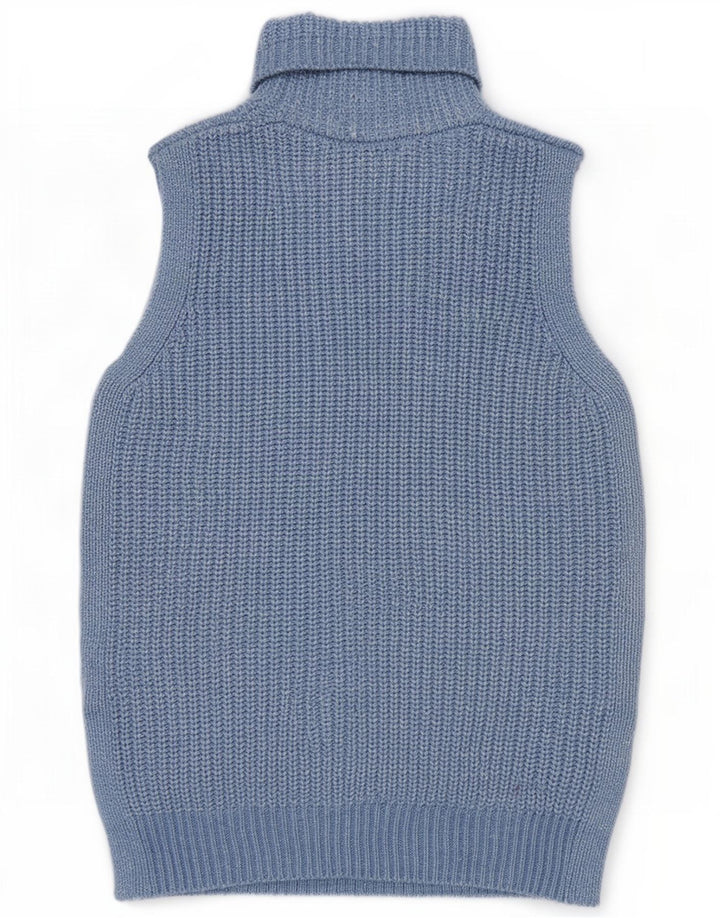 Marks & Spencer Womens Vest Tank Top UK 14 Medium Blue Poliester