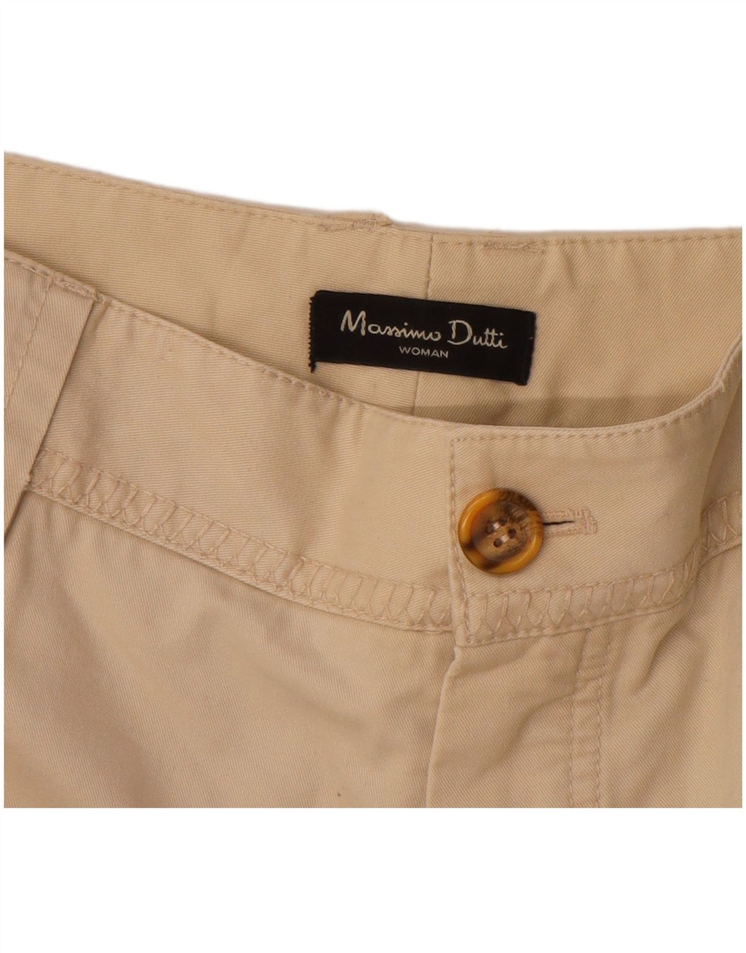 MASSIMO DUTTI Pantaloni chino drepți pentru femei EU 42 Large W32 L33 Bej