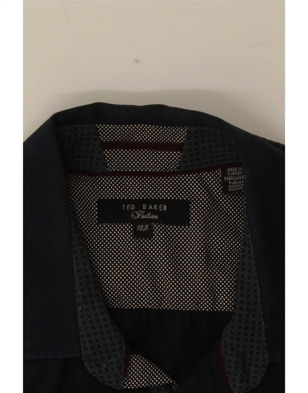 Cămașă formală pentru bărbați Ted Baker Mărimea 15.5 Mediu Bleumarin cu pete