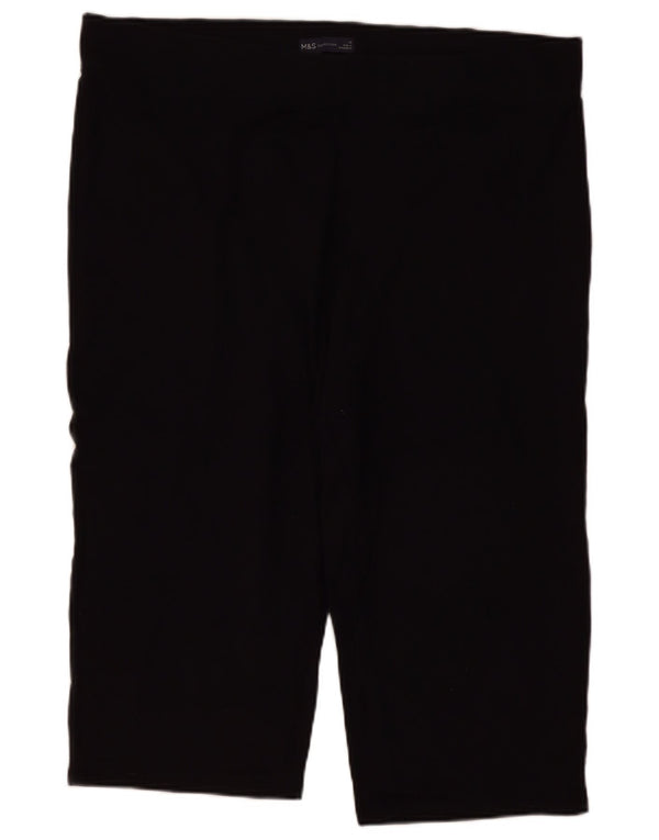 Bermude sport pentru femei Marks & Spencer UK 22 2XL Bumbac negru