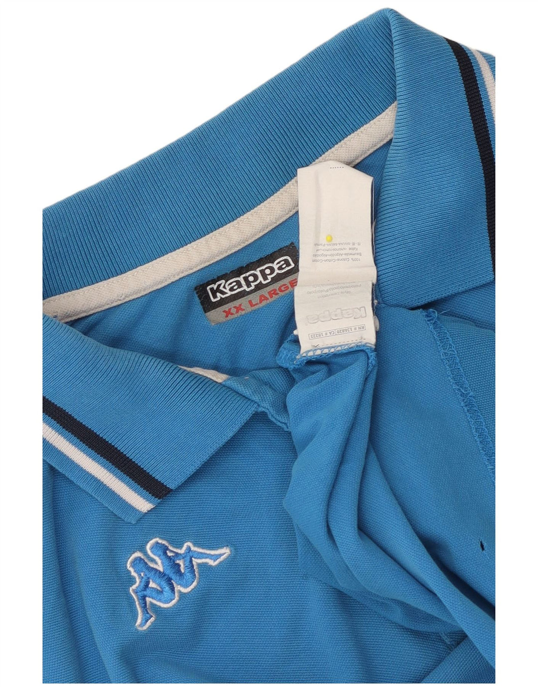 Cămașă polo pentru bărbați Kappa 2XL, bumbac albastru