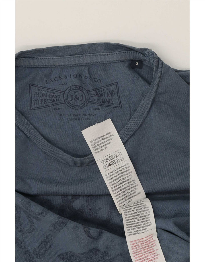 Tricou cu grafic Jack & Jones pentru bărbați Top mic, albastru, bumbac