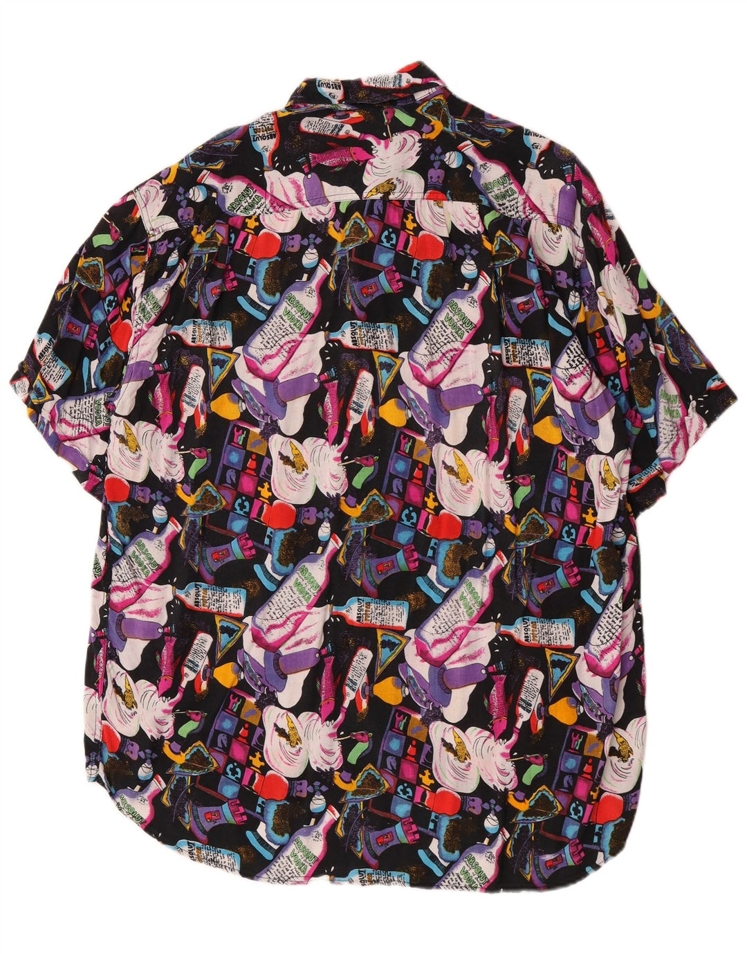 Cămașă cu mânecă scurtă pentru bărbați, cu model abstract, XL, viscoză, multicoloră