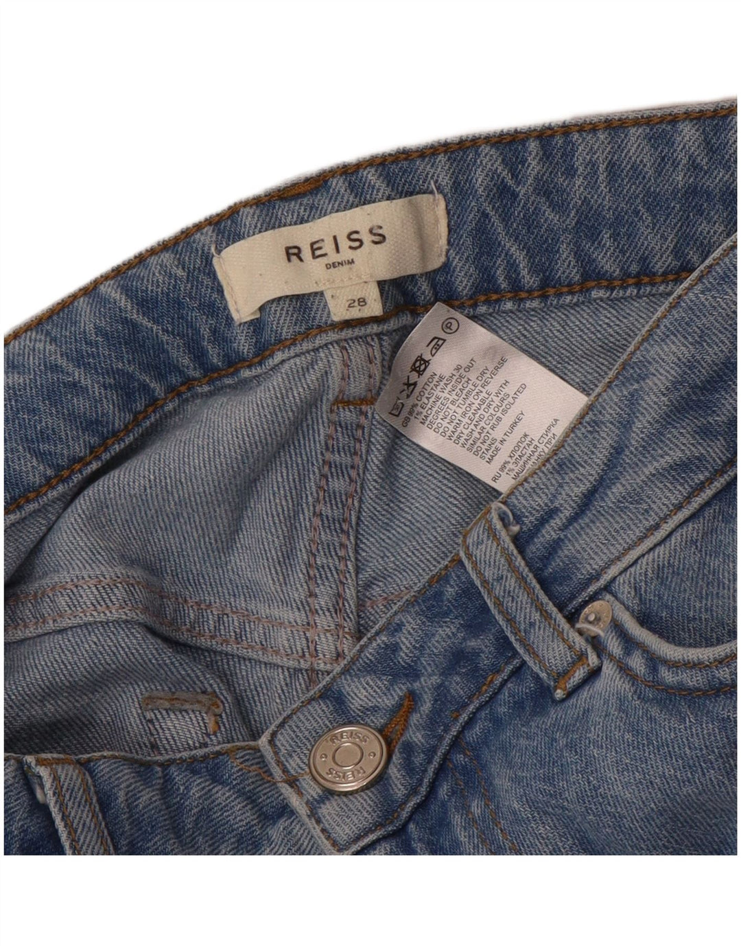 Blugi conici pentru femei Reiss W28 L27 Albastru