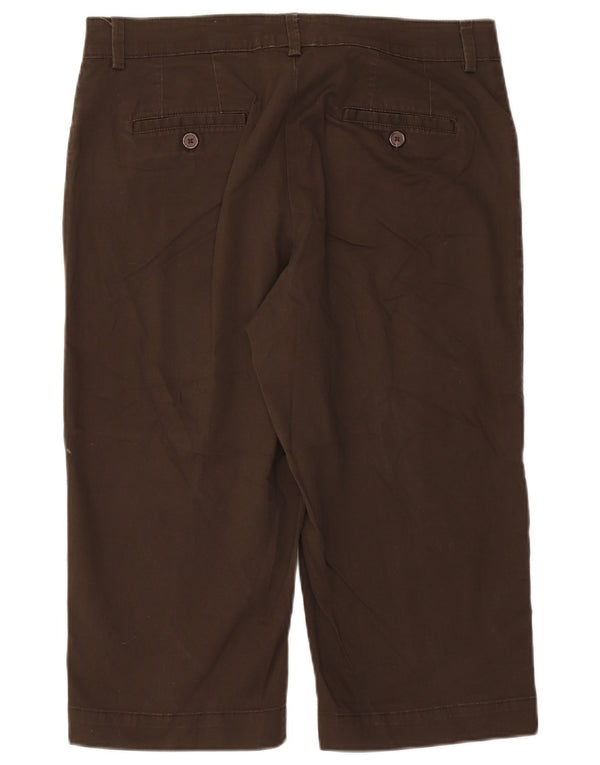 Pantaloni Capri pentru femei cu talie înaltă Lee US 16 2XL W38 L19 Kaki Bumbac