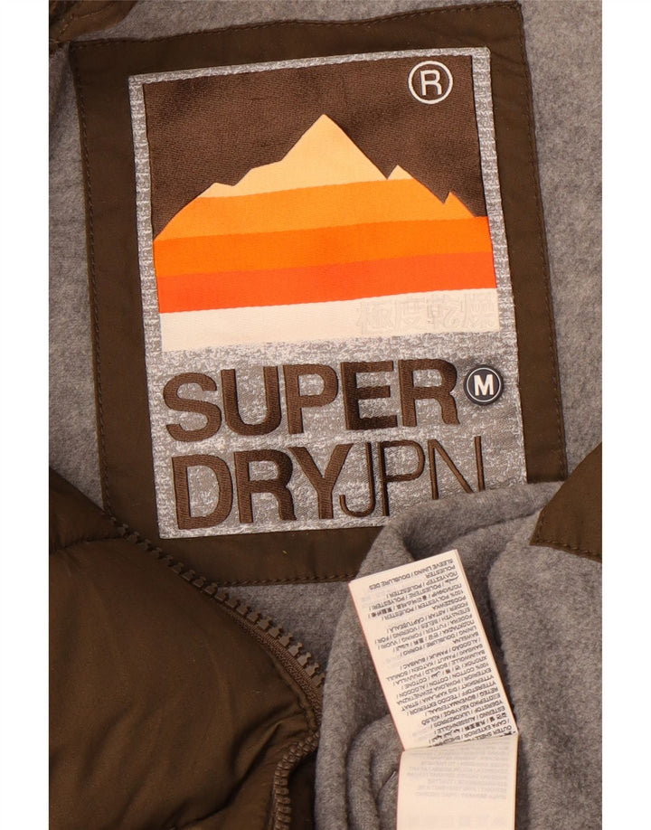 Jachetă căptușită cu glugă Superdry pentru bărbați UK 38 Medium Kaki Poliester