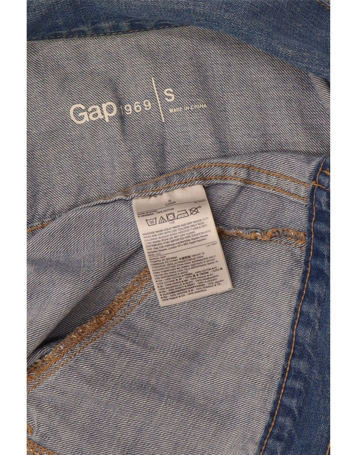 Jachetă de denim crop pentru femei Gap UK 10 Small Blue Bumbac