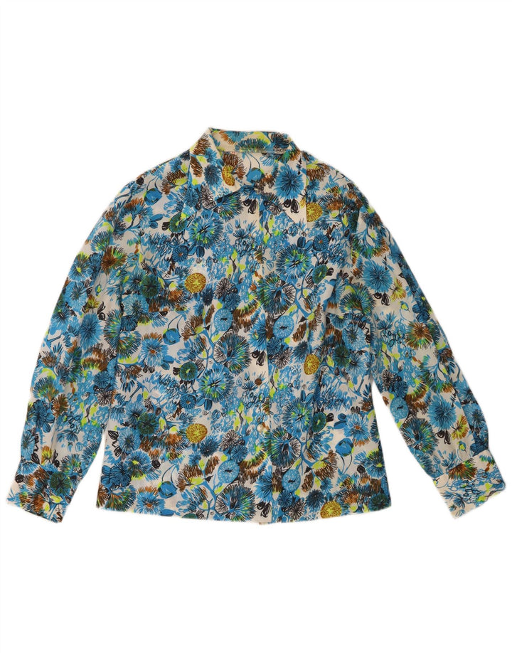 Cămașă Vintage Femei IT 44 Medium Multicolor Floral