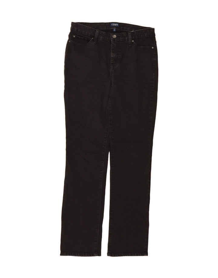 CHAPS Womens Straight Jeans US 8 Medium W30 L30 Black Cotton Vintage Chaps and Second-Hand Chaps from Messina Hembry 