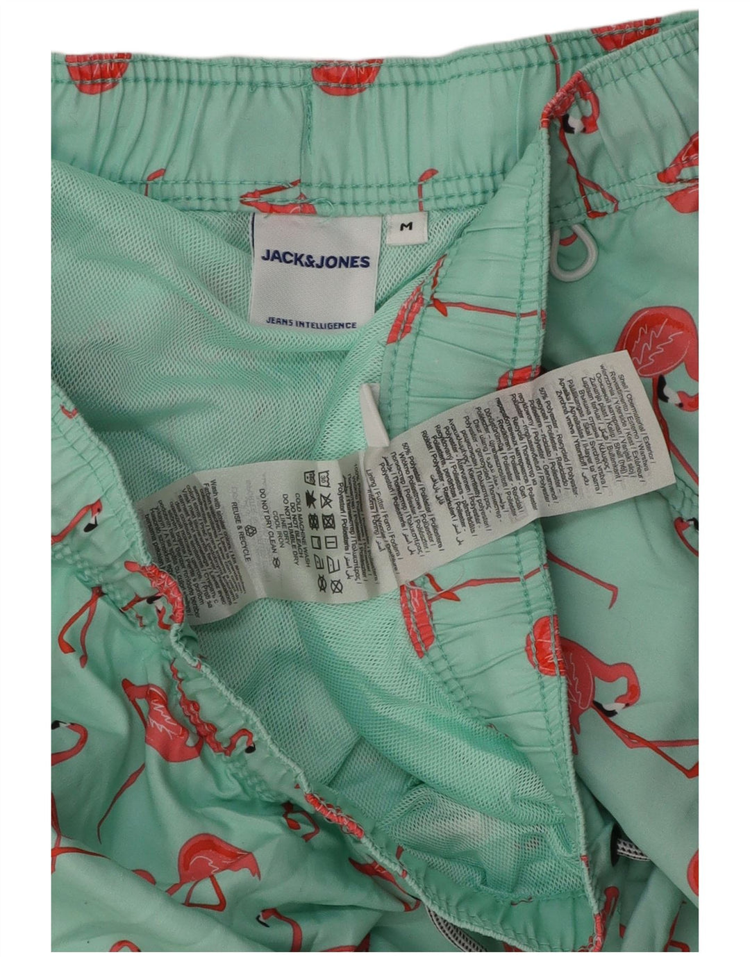 Pantaloni scurți de înot Jack & Jones Flamingo pentru bărbați, poliester verde mediu
