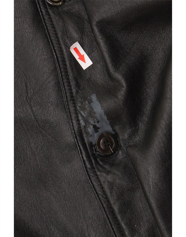Jachetă de piele vintage pentru bărbați UK 40 Large Black