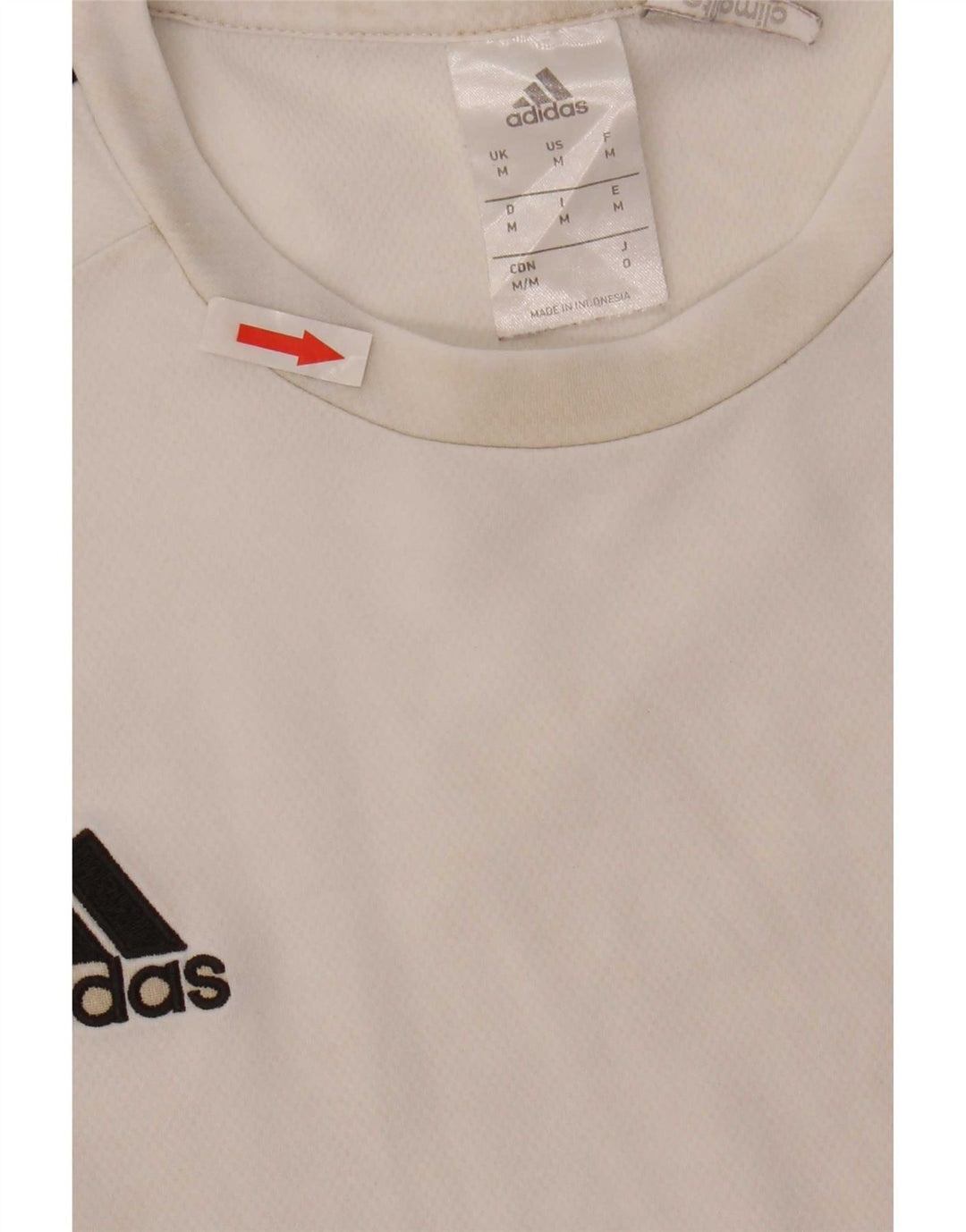 Tricou Adidas Climalite pentru bărbați Top Mediu Alb Poliester Colorblock