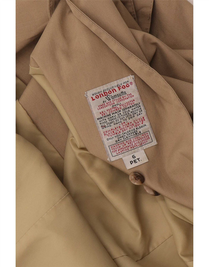 Trench pentru femei London Fog US 6 Medium Brown Poliester