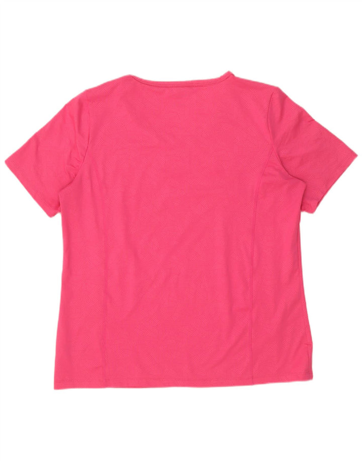 Tricou Champion pentru femei Top UK 16 Large, roz, poliester geometric
