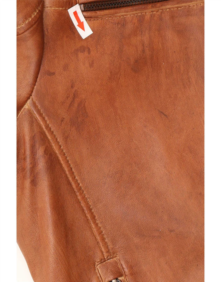Jachetă de piele pentru bărbați Trapper IT 56 3XL din piele maro