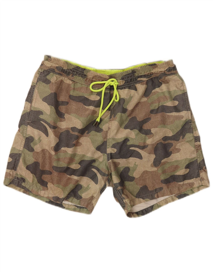 MC2 SAINT BARTH Pantaloni scurți de baie pentru bărbați Poliester kaki mediu