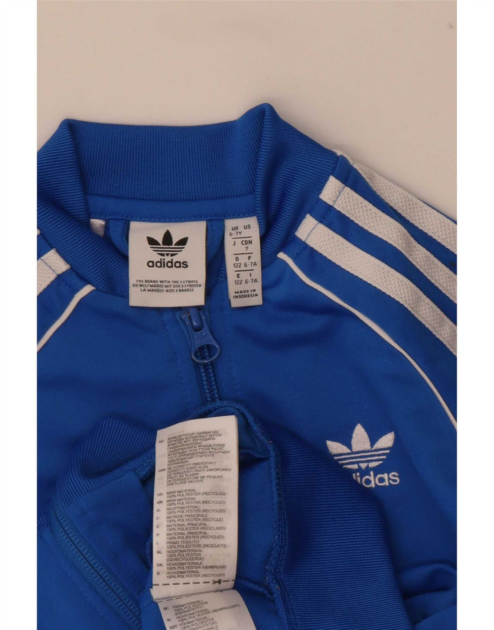Jachetă de trening pentru băieți Adidas 6-7 ani poliester albastru