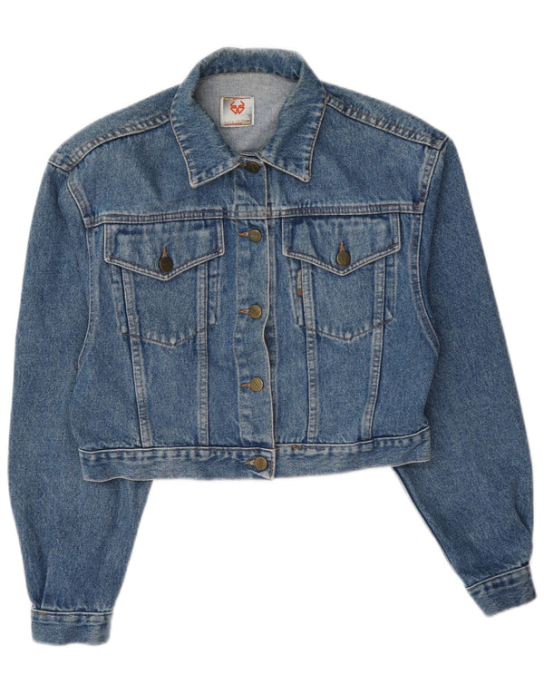 Jachetă de denim scurtă pentru femei Stefanel UK 12 Medium Blue
