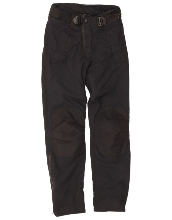 Pantaloni drepți Moto Racer Vintage pentru bărbați Mici W30 L31 Negri