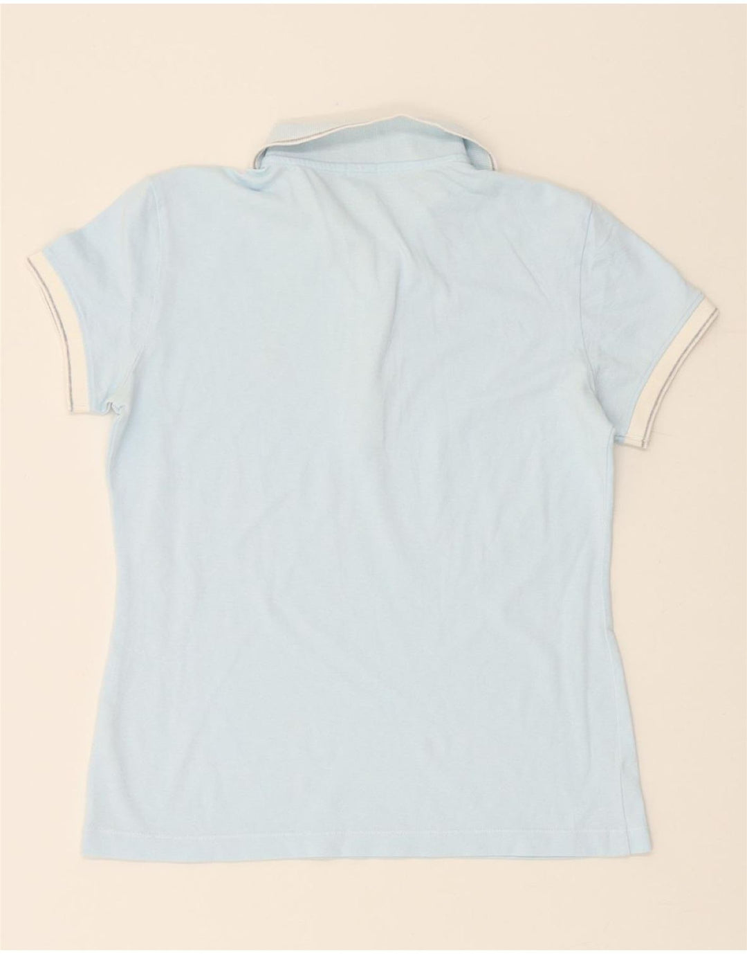 CHAMPION Womens Heritage Fit Polo Shirt UK 12 Medium Blue Vintage Champion and Second-Hand Champion from Messina Hembry 