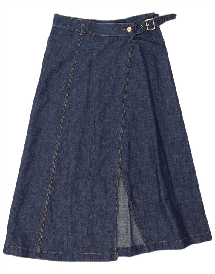 Fusta Midi Denim Zara Femei Mediu W28 Bumbac Albastru