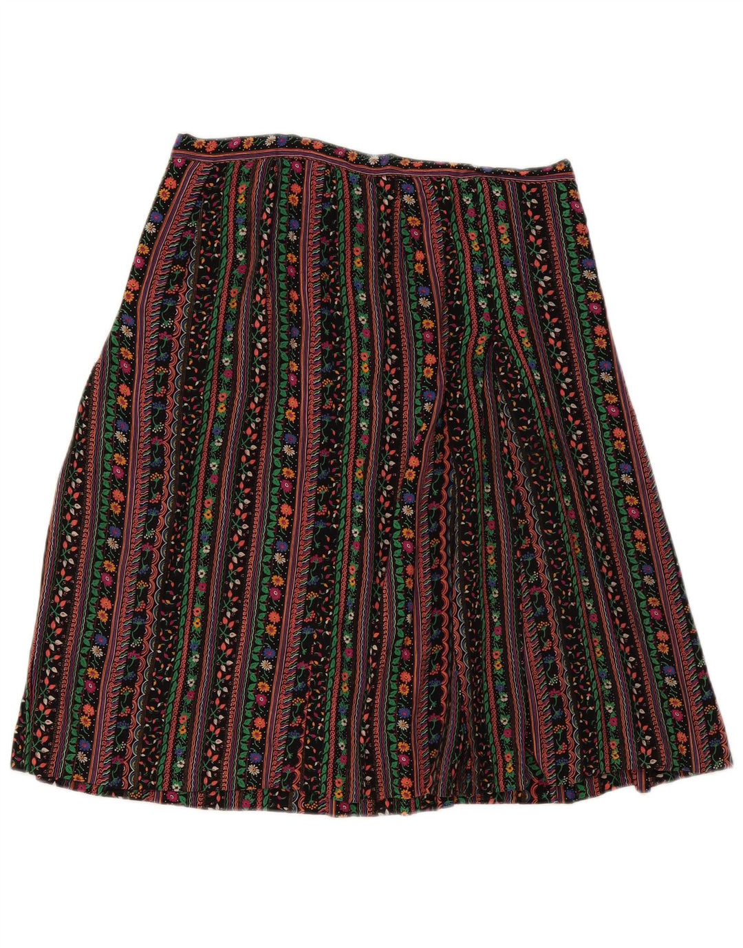 Fustă A-Line pentru Damă Vintage W32 Mari Multicolore Dungi