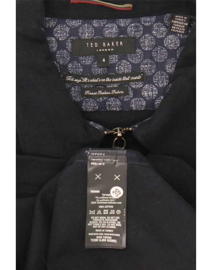 Jachetă bomber pentru bărbați Ted Baker Mărimea 4 mare, bumbac bleumarin
