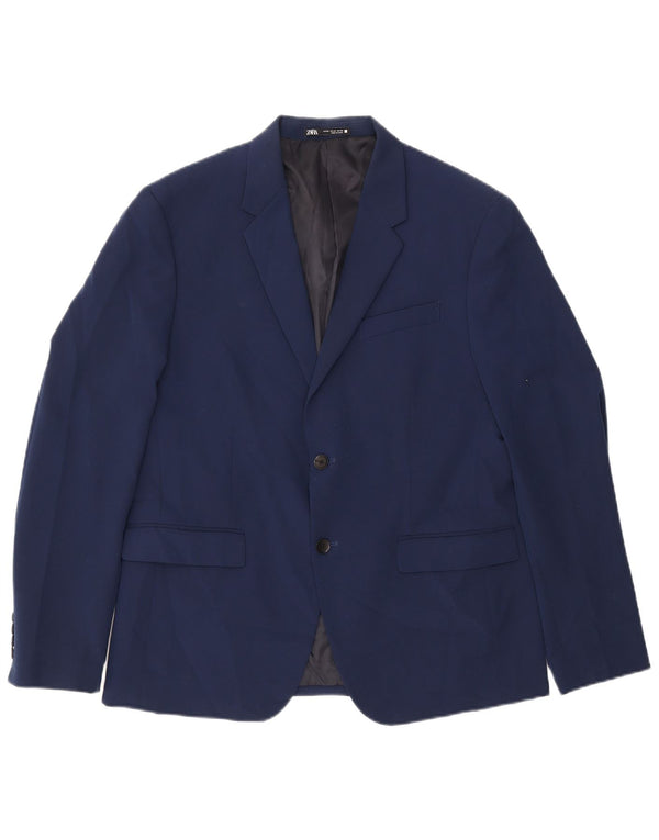 Blazer pentru bărbați ZARA cu 2 nasturi EU 54 XL Bleumarin