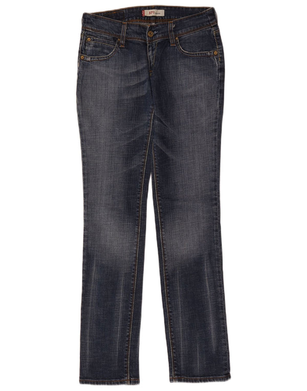 Blugi Levi's 571 Slim pentru femei W29 L34 Bumbac albastru