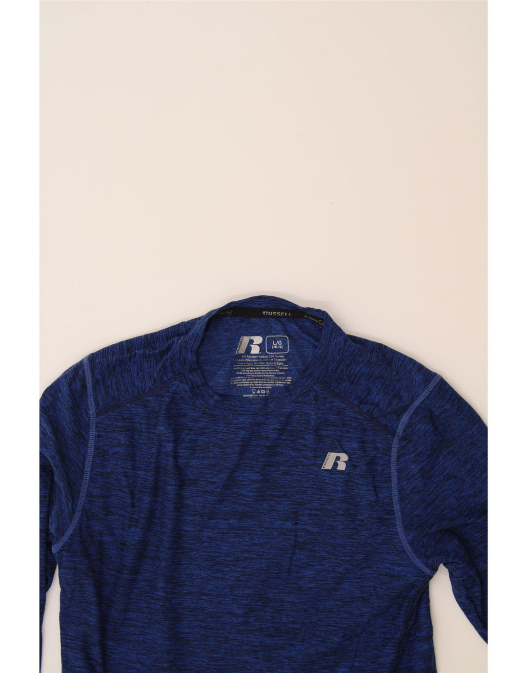 RUSSELL ATHLETIC Boys Top Long Sleeve 10-11 Years Large Navy Blue Vintage Russell Athletic and Second-Hand Russell Athletic from Messina Hembry 
