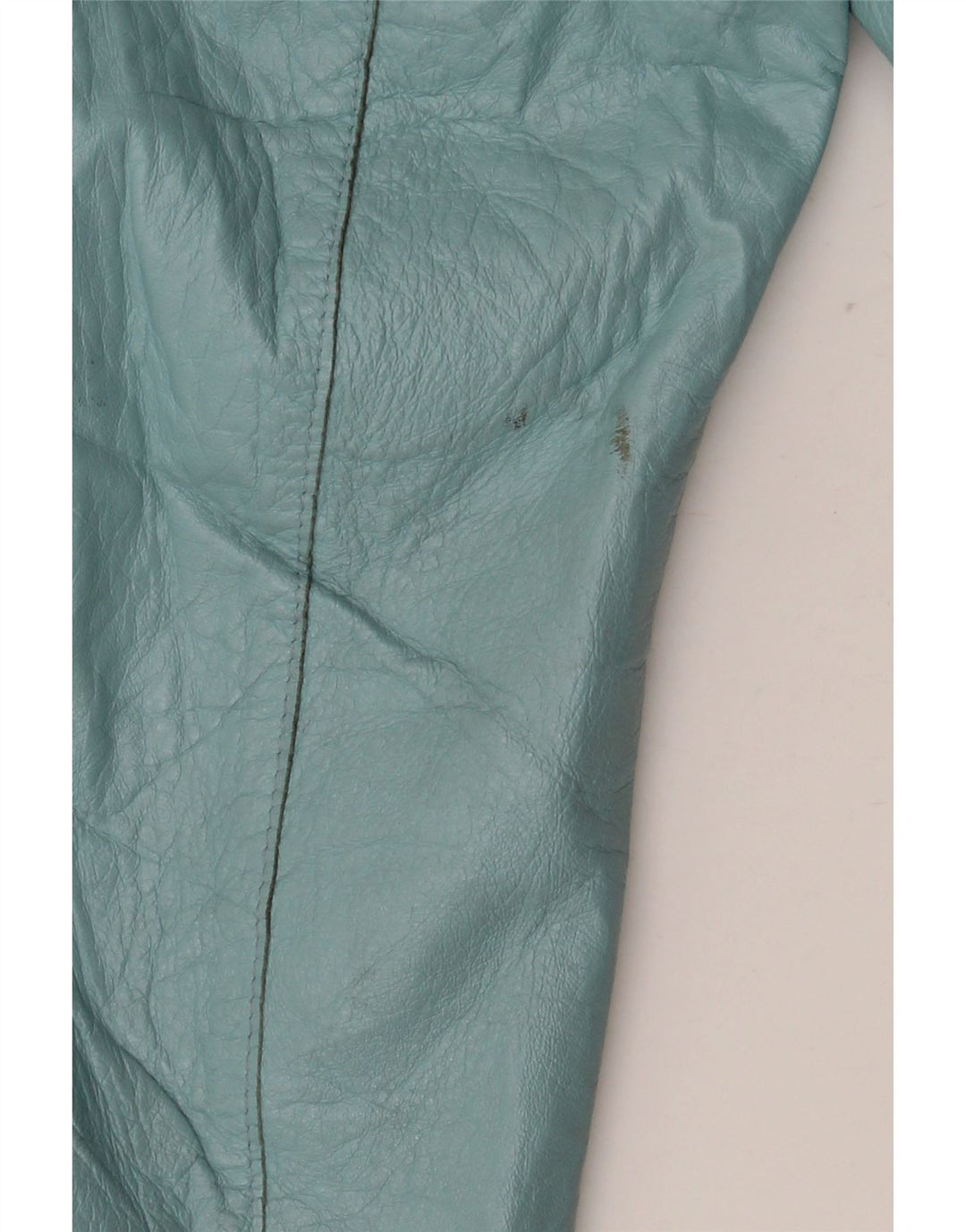 Jachetă Bolero din piele vintage pentru femei cu mâneci 3/4 IT 42 din piele albastră medie