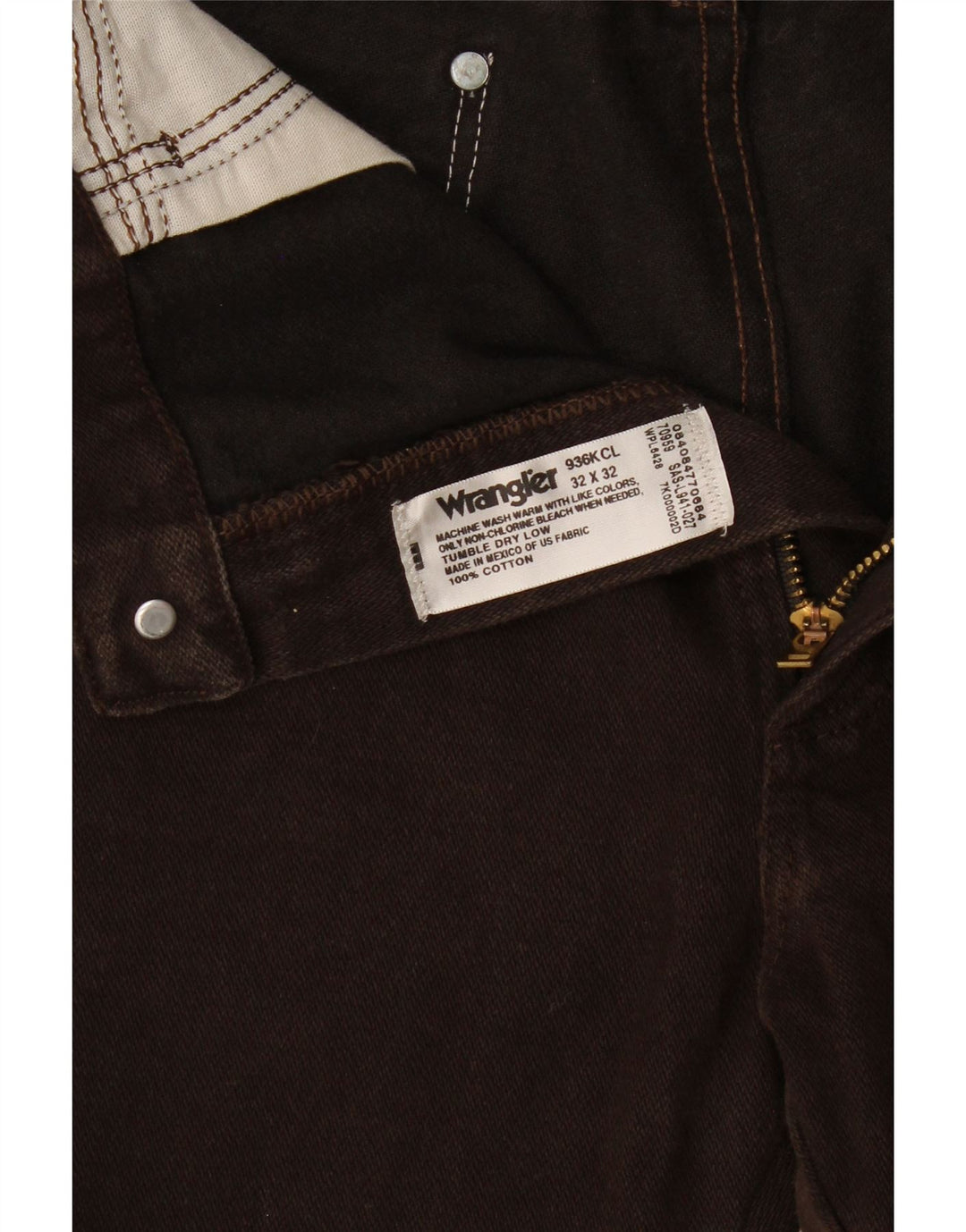 Blugi drepti pentru bărbați Wrangler W32 L28 bumbac maro
