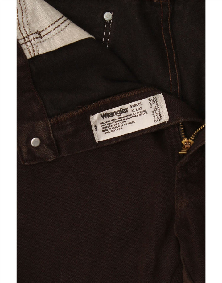 Blugi drepti pentru bărbați Wrangler W32 L28 bumbac maro