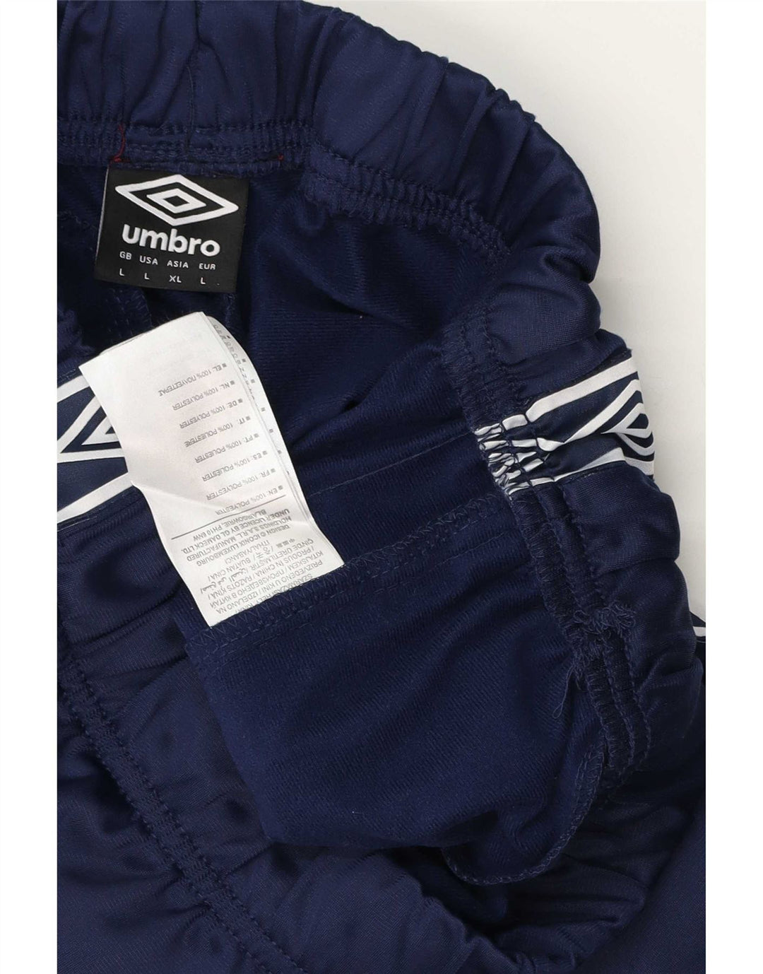 Pantaloni de trening grafic Umbro pentru bărbați, mari, poliester geometric, albastru