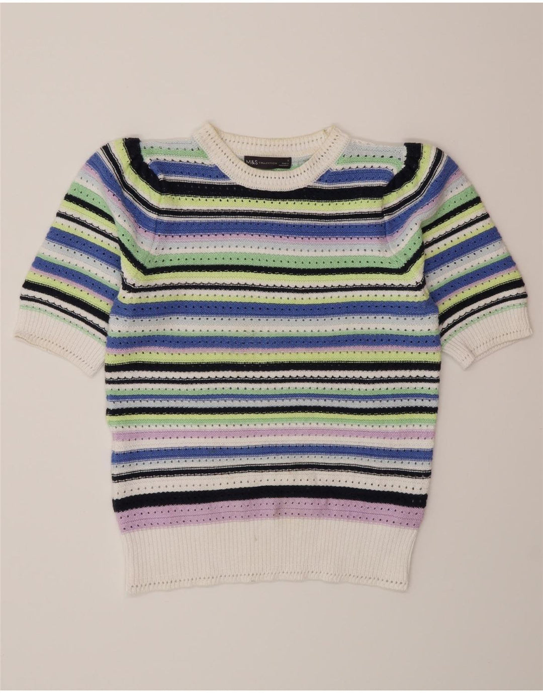 Pulover pentru femei Marks & Spencer cu decolteu triplu UK 10 mic multicolor