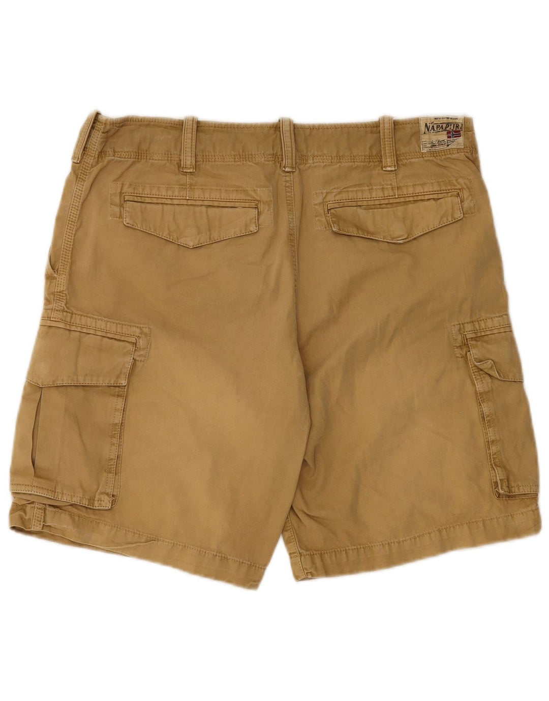 Pantaloni scurți cargo Napapijri pentru bărbați W33, bumbac mediu bej