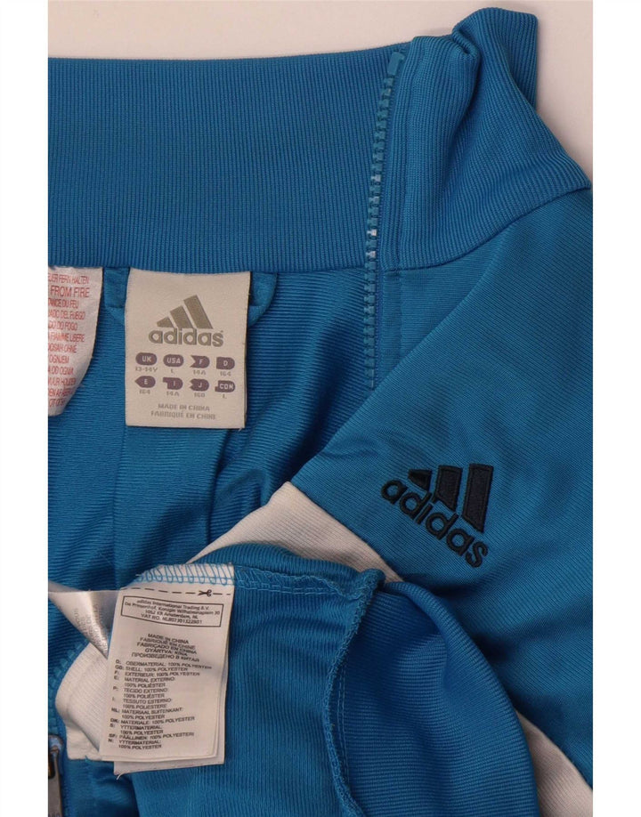 Jachetă de trening pentru băieți Adidas 13-14 ani, albastru, poliester