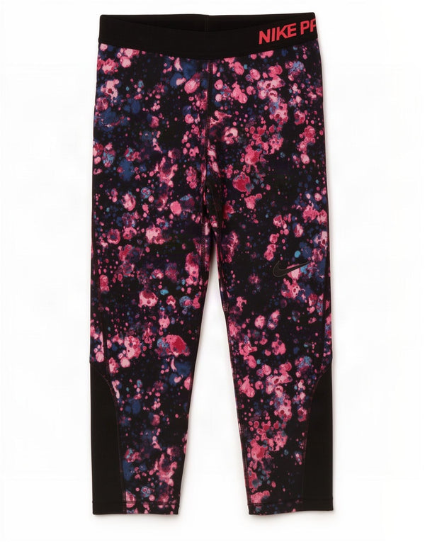 Leggings Nike Dri Fit Graphic Capri pentru femei UK 8 Mic, roșu, din poliester