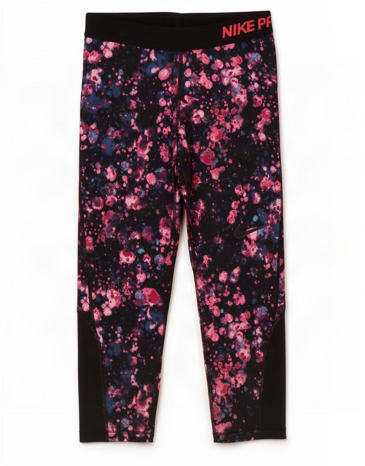 Leggings Nike Dri Fit Graphic Capri pentru femei UK 8 Mic, roșu, din poliester